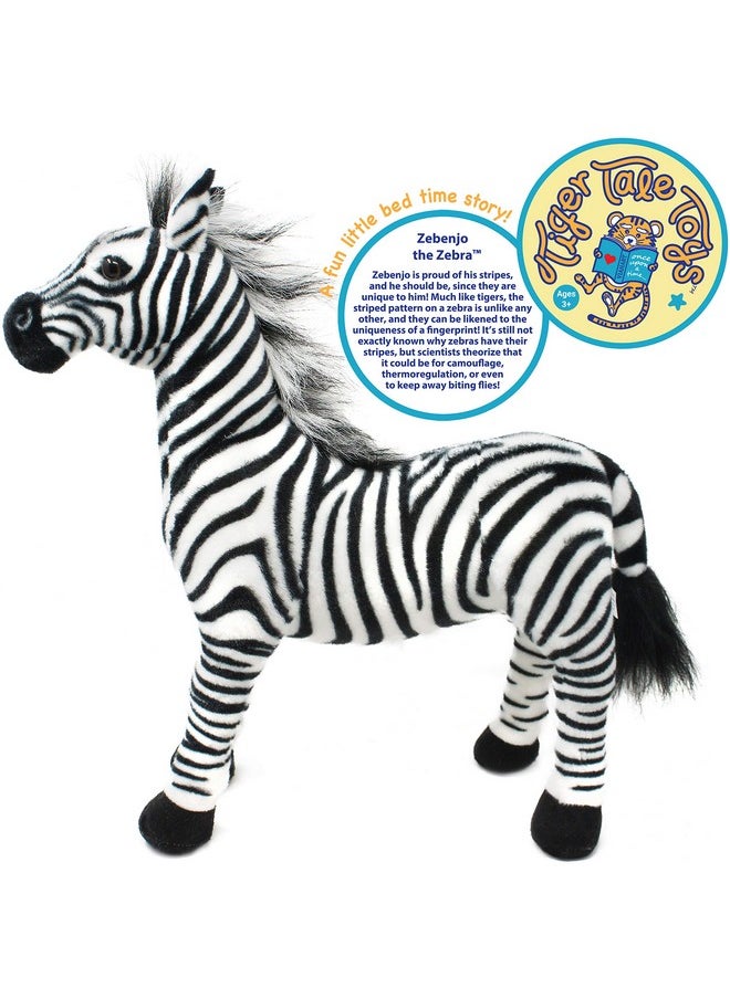 Zebenjo The Zebra - 16 Inch Stuffed Animal Plush - By Tigerhart Toys