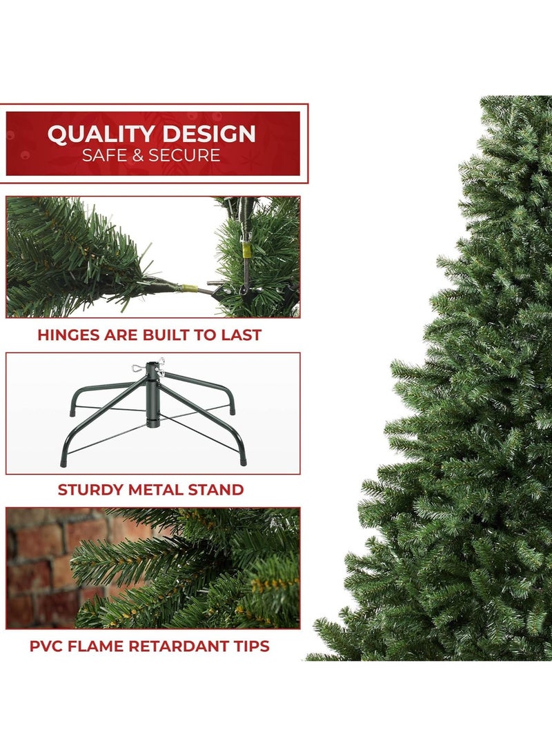 4ft Artificial Christmas Tree, 120CM Small Xmas Tree with 500 Full Branch Tips, Easy Assembly Holiday Tree with Metal Stand, Perfect for Home, Office & Small Spaces