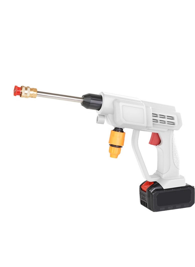 White Pressure Washer Gun for Garden, Water Pressure, water Consumption,Rotary Nozzle, Dual Sink System,High Bar Pressure for Washing Ground/Motorbike/Garden