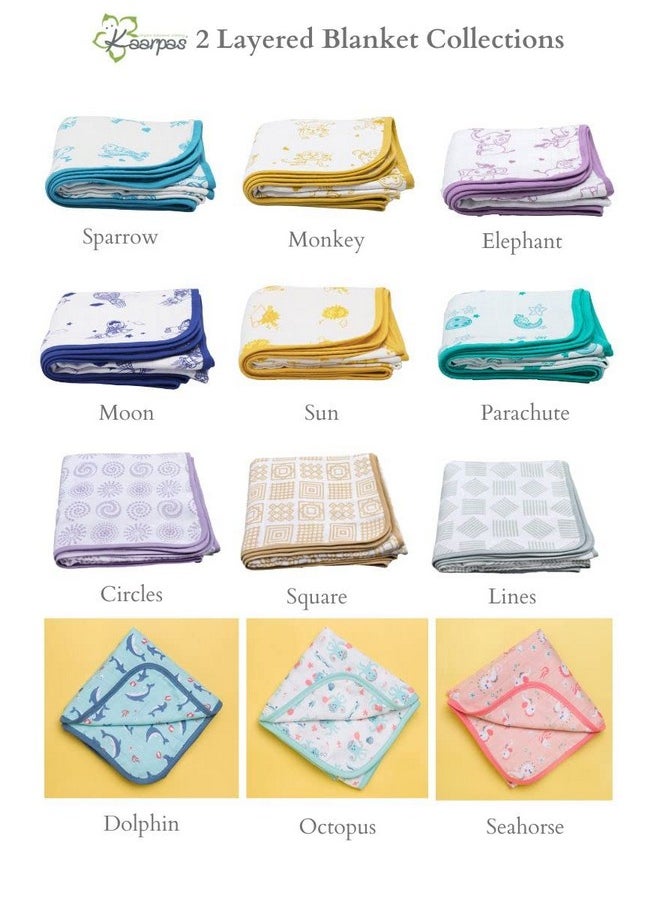 2 Layered Quilt Blanket Baby Girls & Boys Upto 5 Years