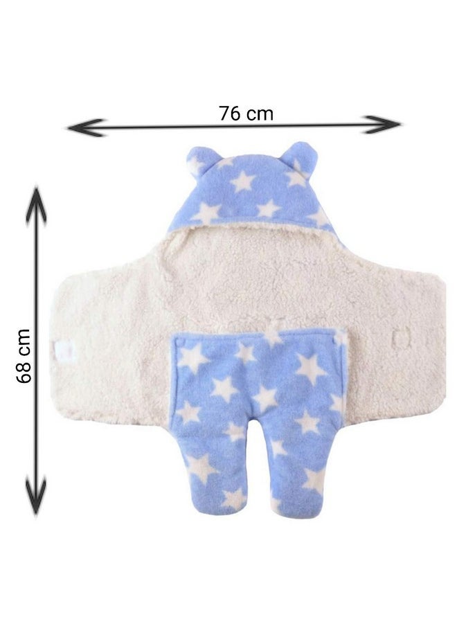 Fleece Baby Blankets New Born Combo Pack Of Baby Wearable Wrapper Baby Sleeping Bag For Baby Boys, Baby Girls, Babies (70Cm X 30Cm, 0-6 Months), Grey