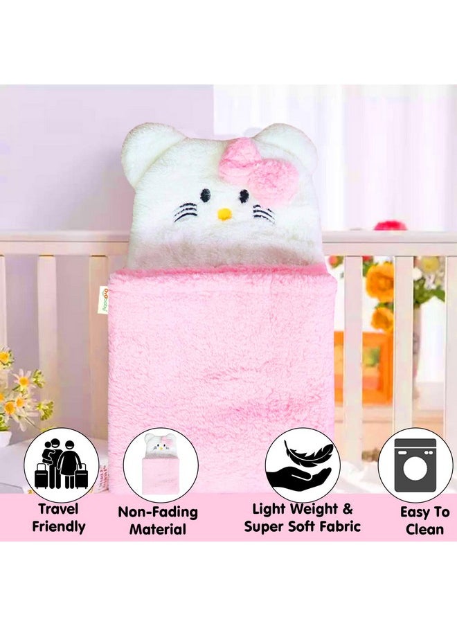 Baby Blankets New Born Combo Pack Of Hooded Wrapper Sleeping Bag And Baby Bath Towel For 0-6 Months Babies, Pack Of 2-White