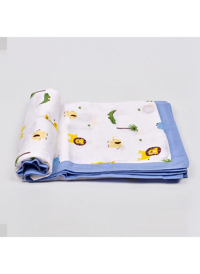 Baby 4 Layer Muslin Dohar- 100X100 Cm | 0-3 Years | Jungle Safari