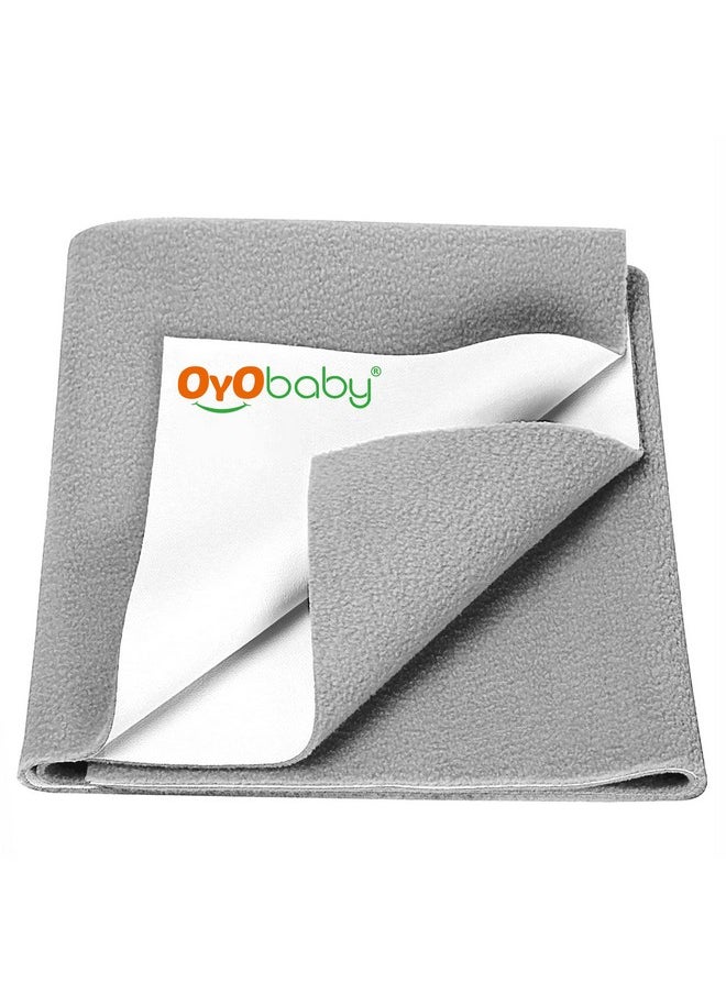 Waterproof Quick Dry Sheet For Baby| Bed Pad | Baby Bed Protector Sheet For Toddler Children (Large (140Cm X 100Cm), Grey)