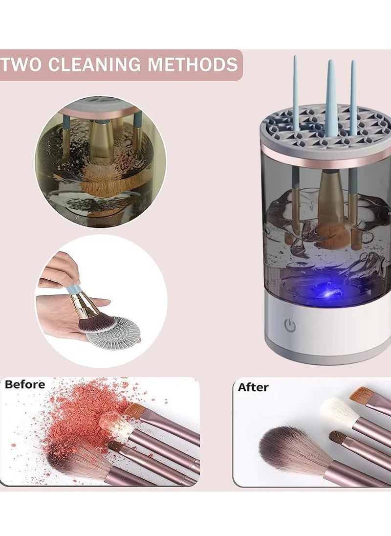 Electric Makeup Brush Cleaner | Portable USB Automatic Cosmetic Brush Cleaner | Makeup Brush Cleaning Machine for All Sizes | Rotating Brush Cleaner | Cosmetic Cleaning Tool | Easy to Use