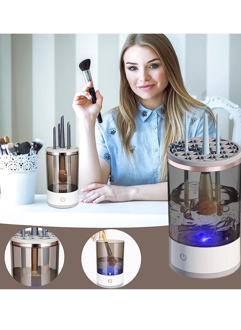 Electric Makeup Brush Cleaner | Portable USB Automatic Cosmetic Brush Cleaner | Makeup Brush Cleaning Machine for All Sizes | Rotating Brush Cleaner | Cosmetic Cleaning Tool | Easy to Use