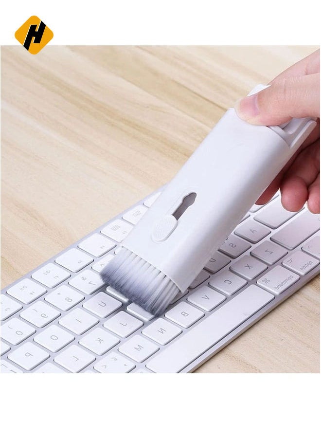 7 In 1 Keyboard Cleaning Brush Kit, Multifunctional Keyboard Earphone Cleaner Tools with Flannel Sponge, Spray Bottle, Keycap Buckle, High-density Brush and Cleaning Pen