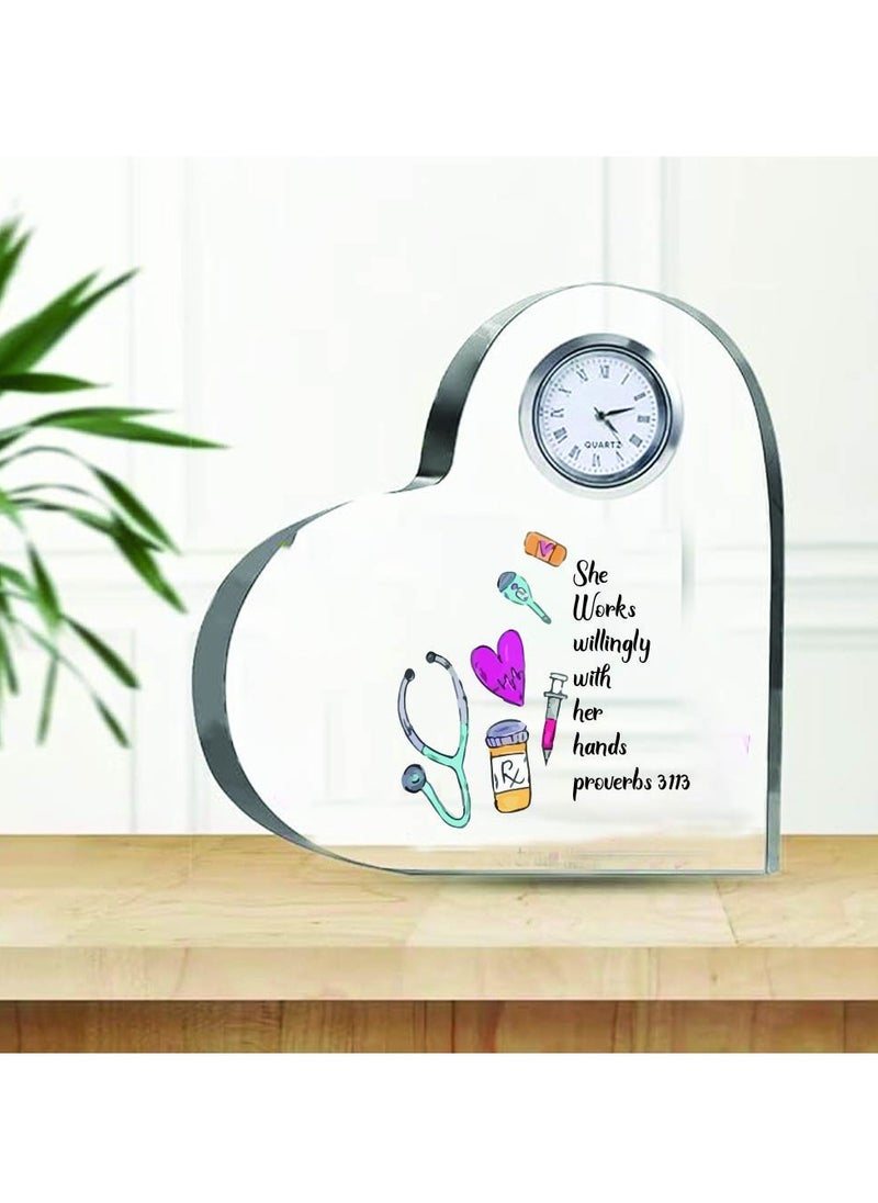 Celebrate International Nurse's Day with a Heartfelt Gift - Crystal Table Centerpiece Gift for Nurses - Appreciation Gifts for Nurse - Perfect for Medical Professionals, Nursing Students