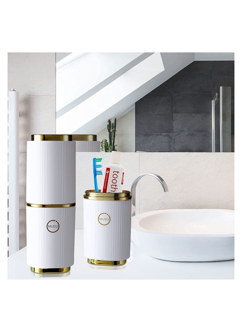 Travel Toothbrush Case,Portable Toothbrush box,Plastic Toothbrush Toothpaste case,Can place toothbrushes, tableware, etc,for Travel, Camping and business (1Pcs Toothbrush case,White)