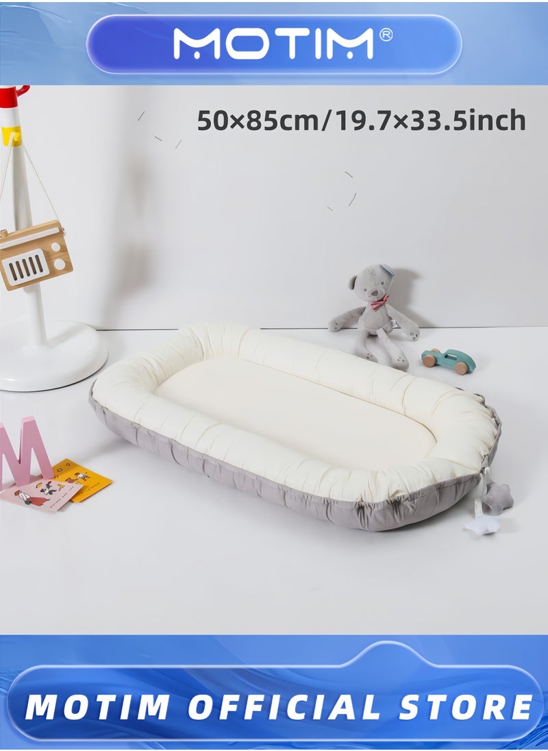 Newborn Baby Lounger Breathable Detachable Sleeping Cushion Bed Multifunctional Pods Portable Crib for Bedroom or Travel Infants Lounger