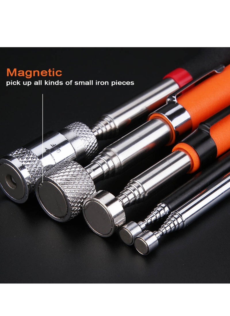Telescoping Magnetic Pickup Tools, Extendable Grabber Mechanic Tools, Mini Portable Telescopic Magnetic Magnet Pen For Picking Up Nut Bolt Extendable Pickup Rod Stick, ( 2lb Red )