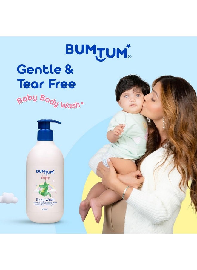 Baby Body Wash Gentle & Tear Free For Babies/Child/Kids All Skin Type, Paraben Free 400 Ml (0-5 Year)