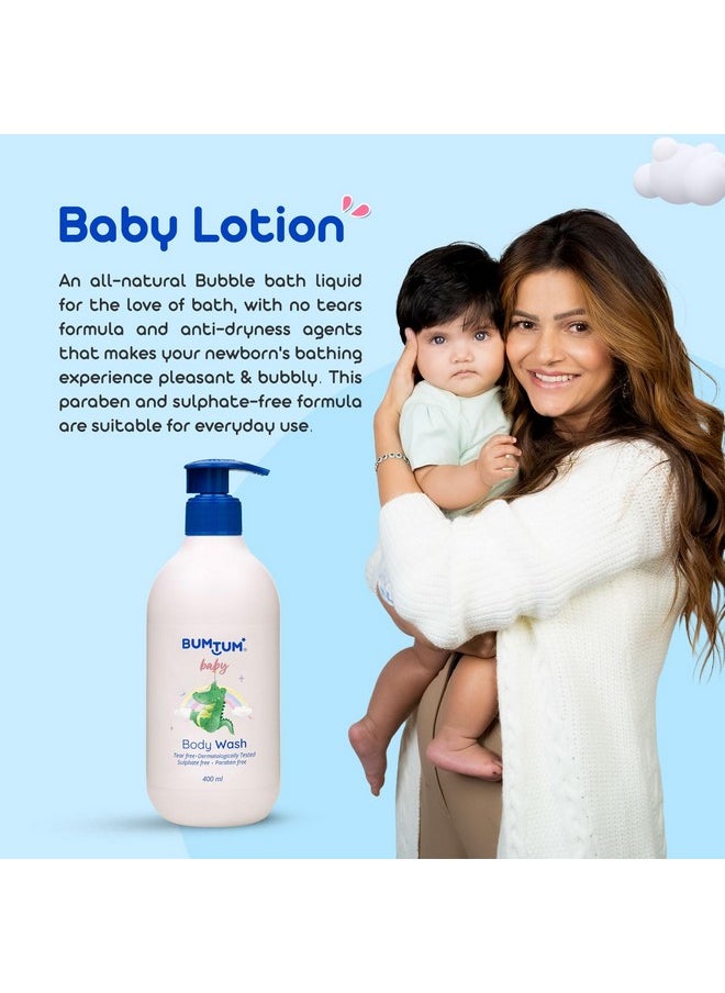 Baby Body Wash Gentle & Tear Free For Babies/Child/Kids All Skin Type, Paraben Free 400 Ml (0-5 Year)