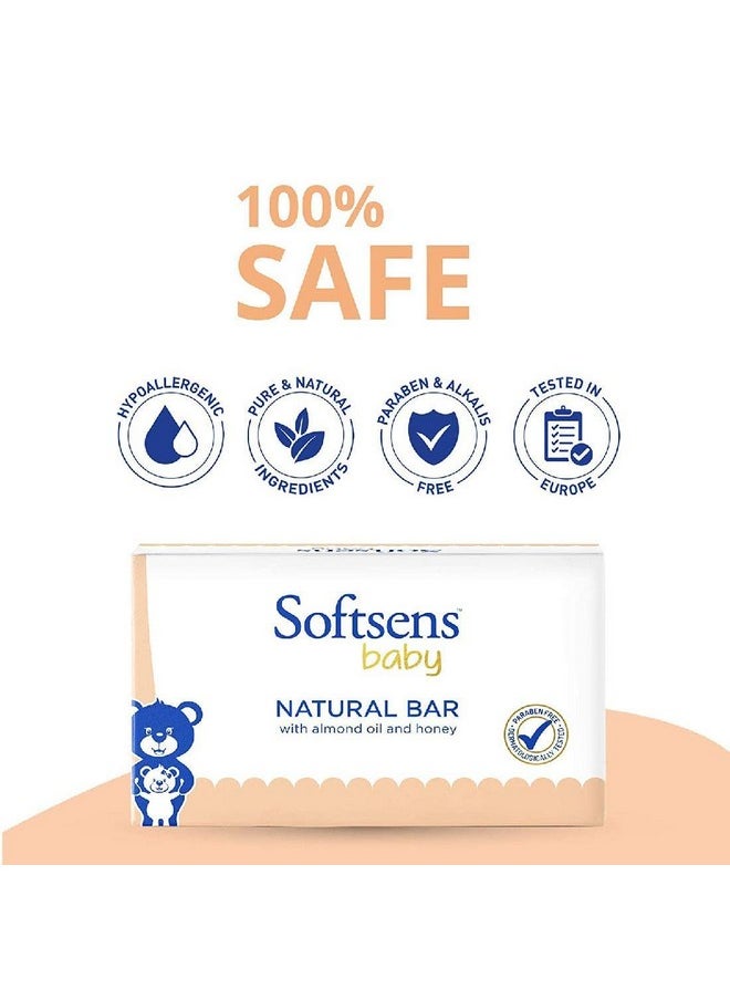 Baby Natural Bar Soap With Honey, Orange & Natural Almond Oil,Natural Milk Cream,Shea Butter Soaps X 100G (Pack Of 2)