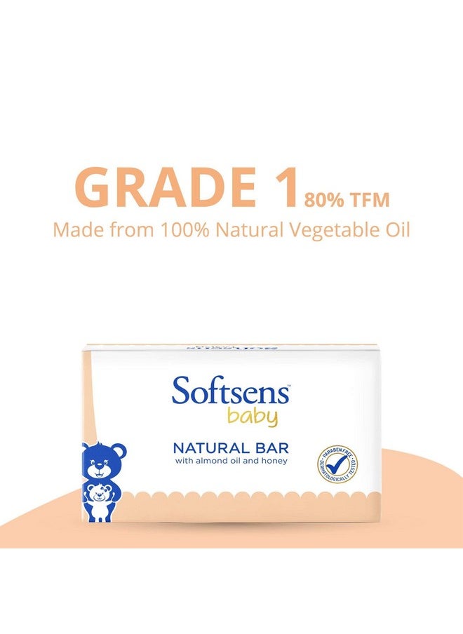 Baby Natural Bar Soap With Honey, Orange & Natural Almond Oil,Natural Milk Cream,Shea Butter Soaps X 100G (Pack Of 2)