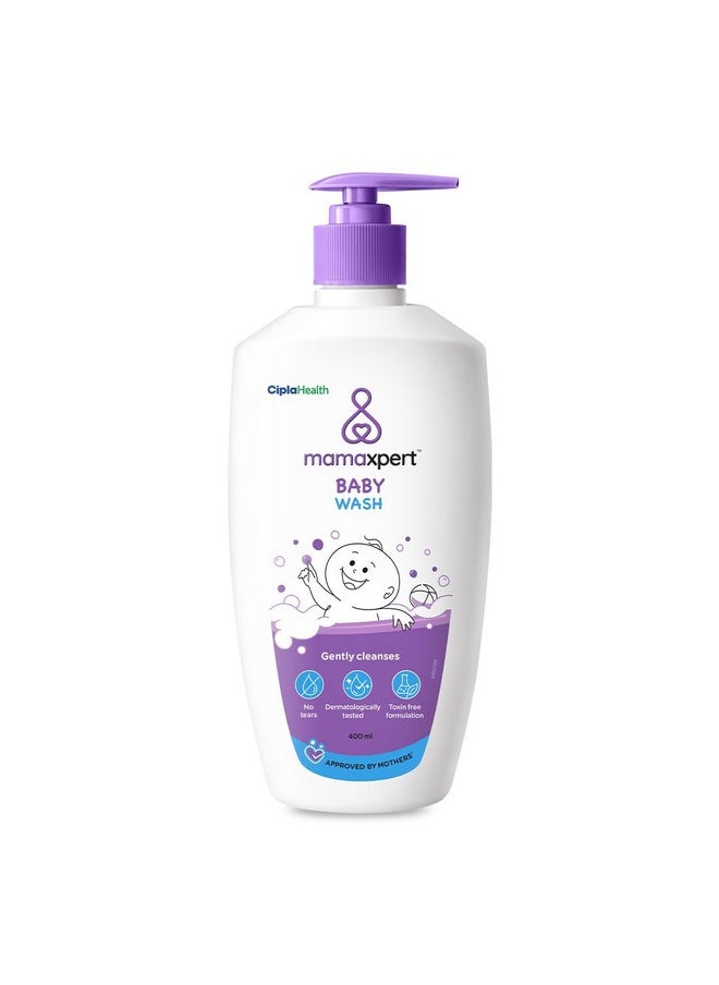 Health Mamaxpert Baby Wash 400Ml | Baby Body Wash For Bath | No Tears Formula For Baby Bath | 0-5 Years