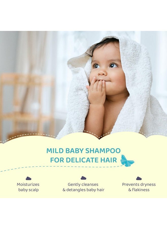 Natural Gentle Tear-Free Foaming Baby Shampoo For New Born & Kids With Coconut Oil, Olive Oil And Oats | For Delicate Scalp | Promote Hair Growth | 150 Ml