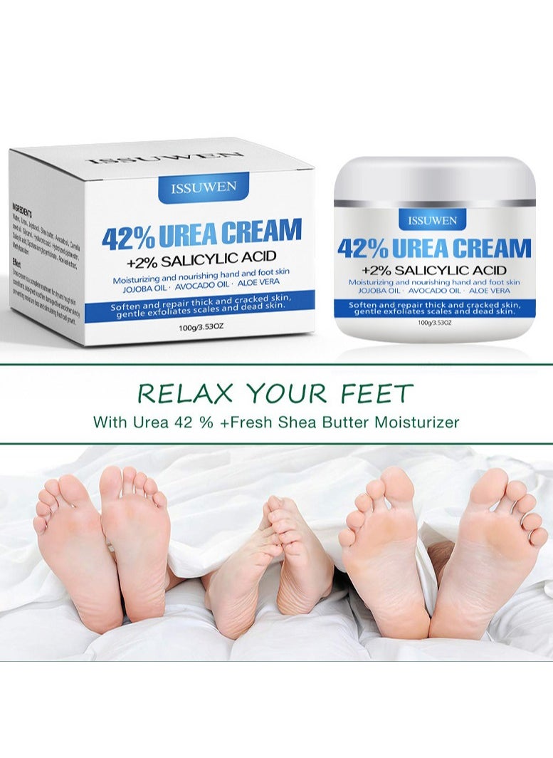 Urea Cream 42%, Anti-Crack Moisturizing Cream for Hands and Feet 100g