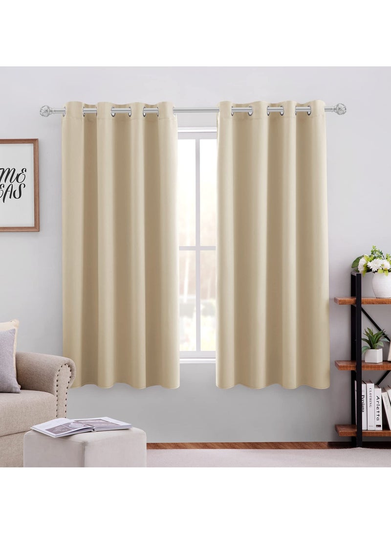 1 Panel Blackout Curtains,Darkening Curtains Decorative Thread Foil Blackout Curtains, Thermal Insulated Room Darkening Curtains for Bedroom Living Room 214x132 cm