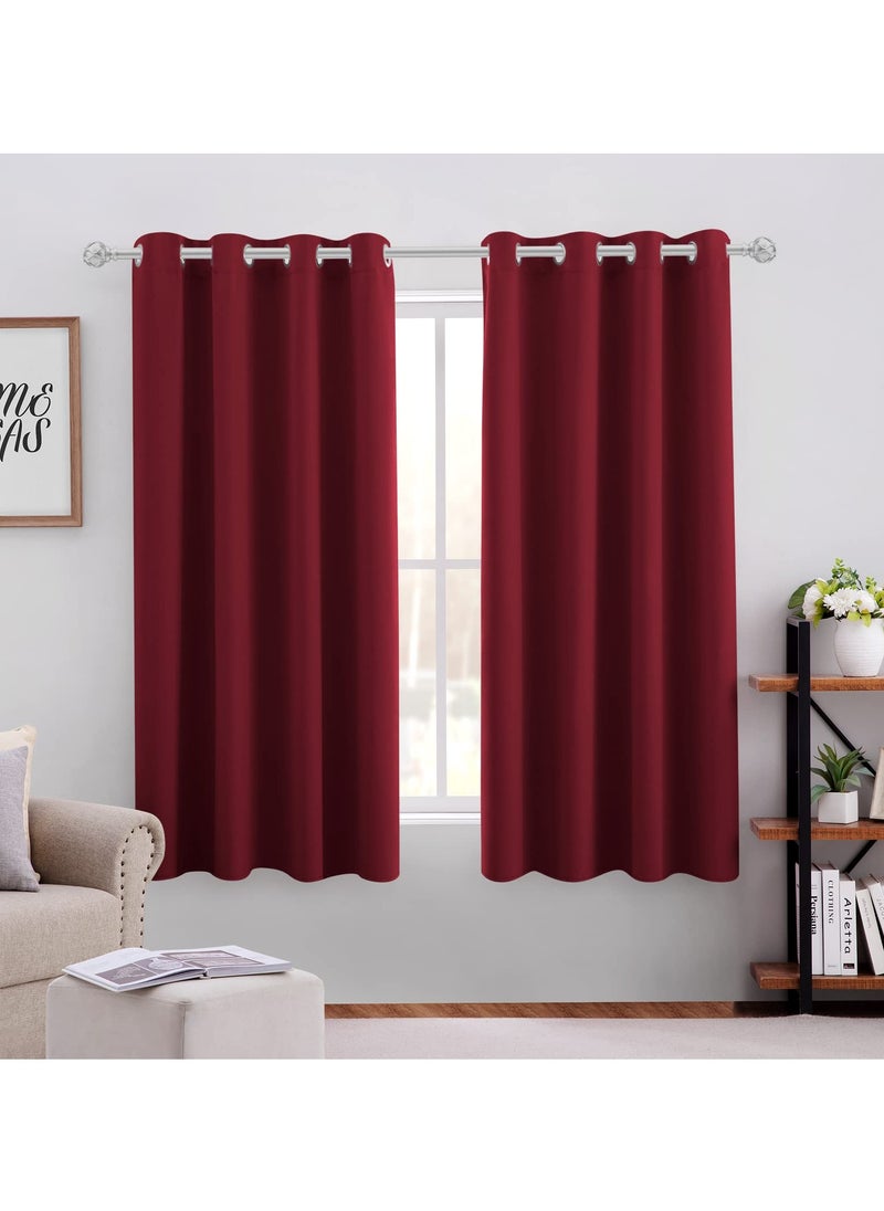 1 Panel Blackout Curtains,Darkening Curtains Decorative Thread Foil Blackout Curtains, Thermal Insulated Room Darkening Curtains for Bedroom Living Room 214x132 cm