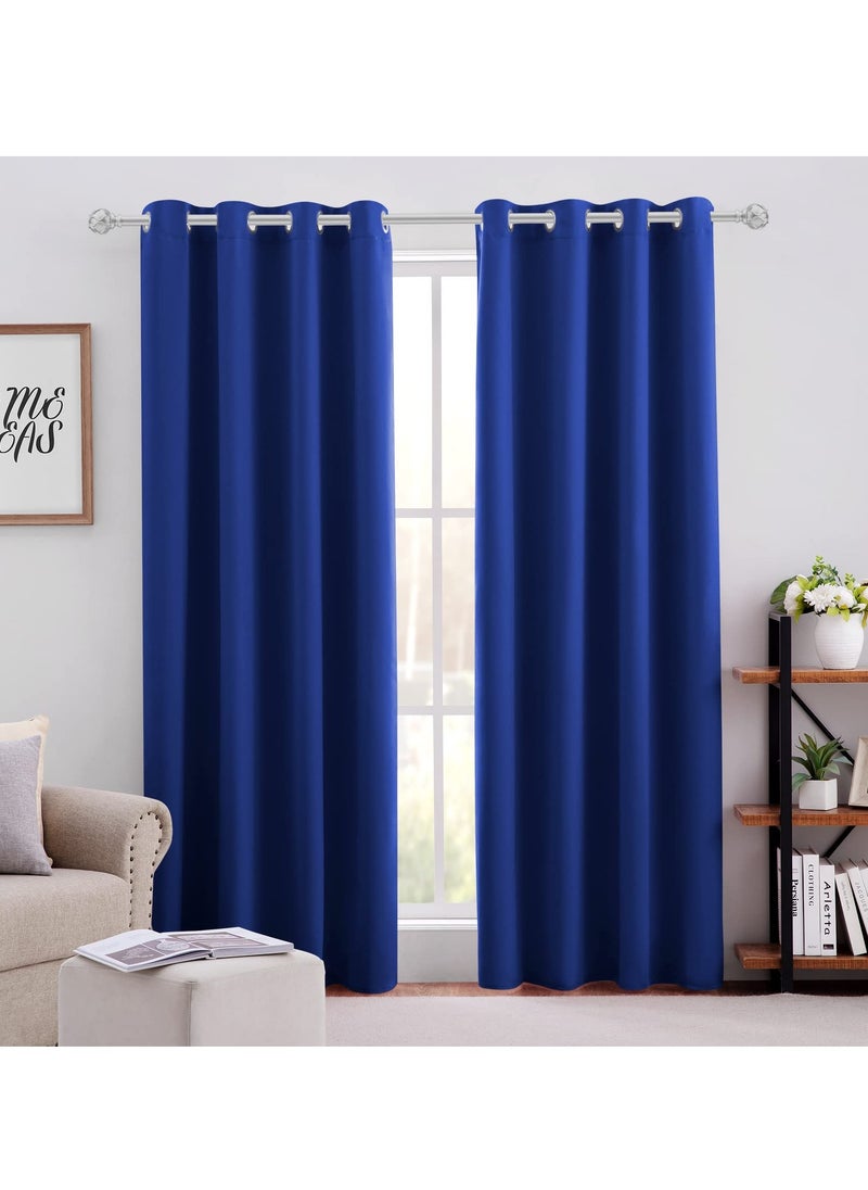 1 Panel Blackout Curtains,Darkening Curtains Decorative Thread Foil Blackout Curtains, Thermal Insulated Room Darkening Curtains for Bedroom Living Room 214x132 cm