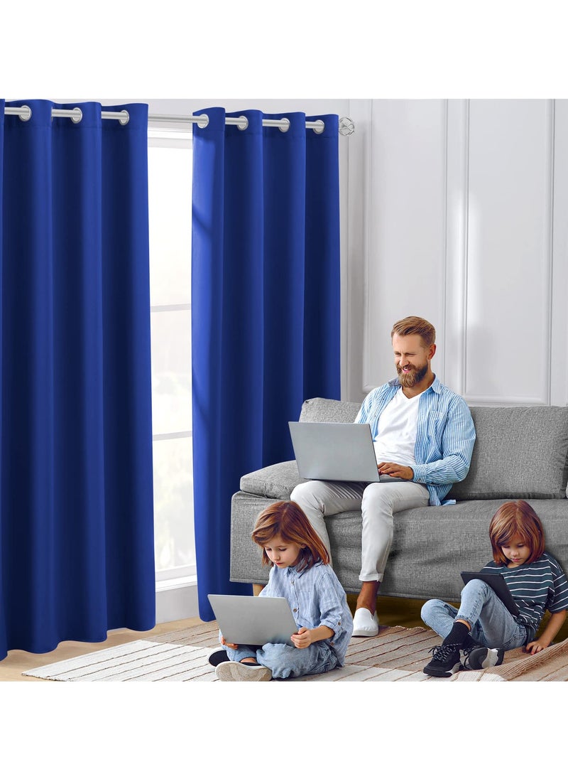 1 Panel Blackout Curtains,Darkening Curtains Decorative Thread Foil Blackout Curtains, Thermal Insulated Room Darkening Curtains for Bedroom Living Room 214x132 cm