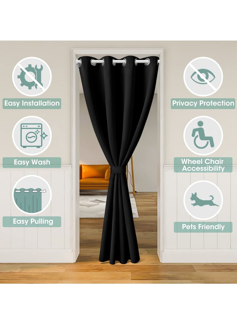 1 Panel Blackout Curtains,Darkening Curtains Decorative Thread Foil Blackout Curtains, Thermal Insulated Room Darkening Curtains for Bedroom Living Room 214x132 cm