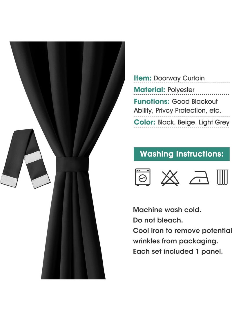 1 Panel Blackout Curtains,Darkening Curtains Decorative Thread Foil Blackout Curtains, Thermal Insulated Room Darkening Curtains for Bedroom Living Room 214x132 cm