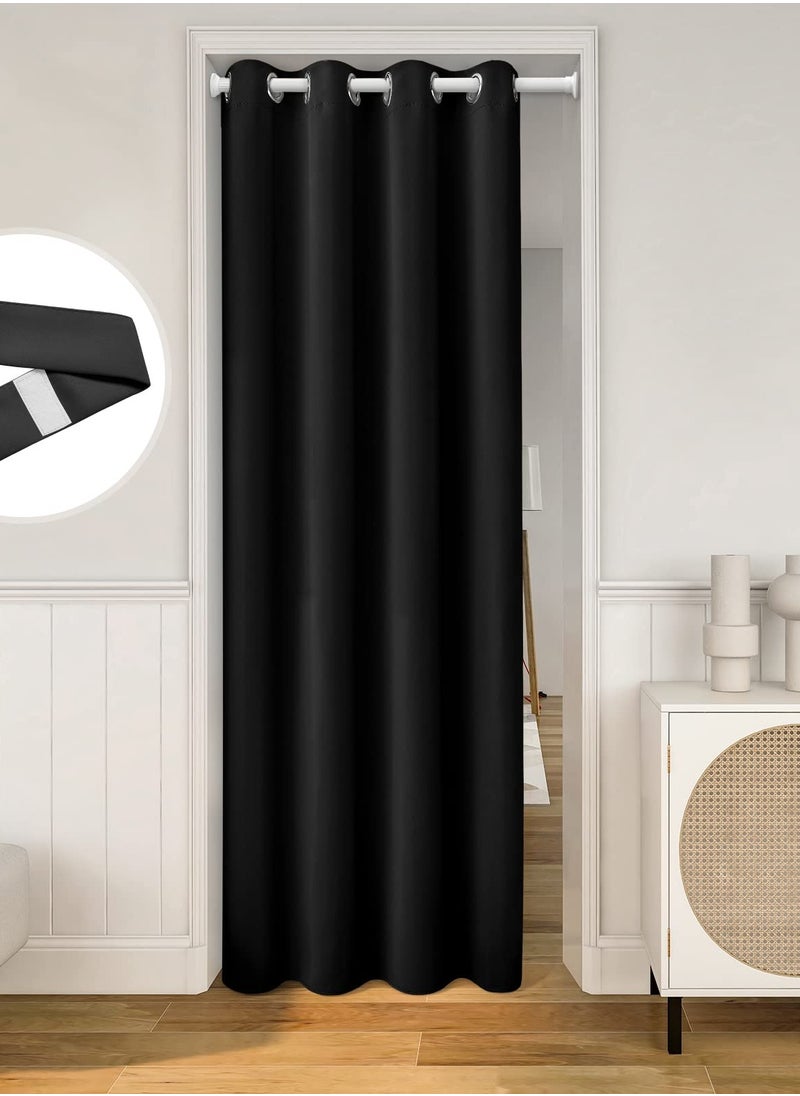 1 Panel Blackout Curtains,Darkening Curtains Decorative Thread Foil Blackout Curtains, Thermal Insulated Room Darkening Curtains for Bedroom Living Room 214x132 cm