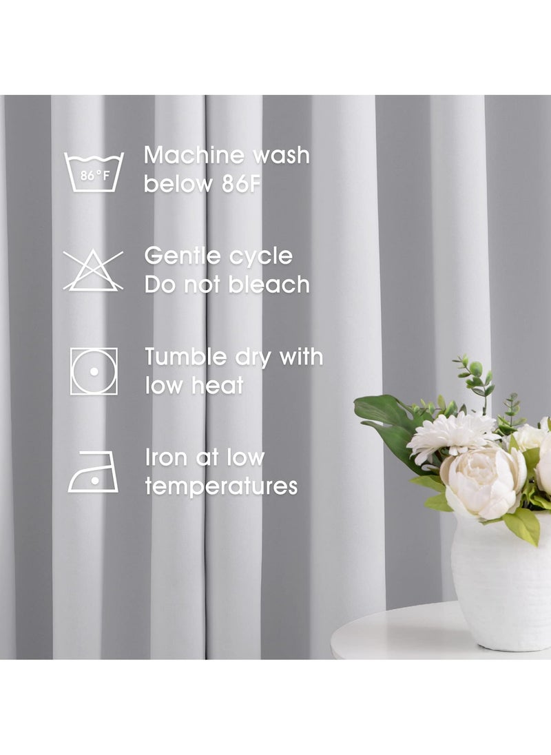 1 Panel Blackout Curtains,Darkening Curtains Decorative Thread Foil Blackout Curtains, Thermal Insulated Room Darkening Curtains for Bedroom Living Room 214x132 cm