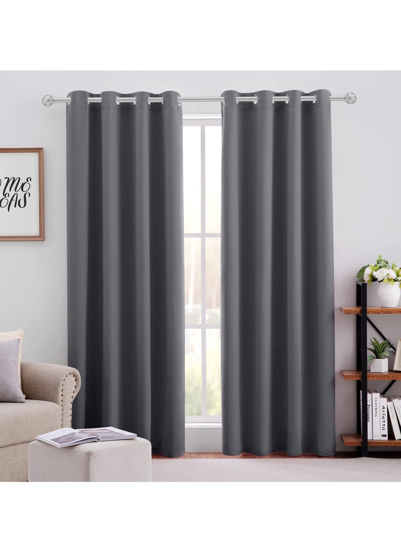 1 Panel Blackout Curtains,Darkening Curtains Decorative Thread Foil Blackout Curtains, Thermal Insulated Room Darkening Curtains for Bedroom Living Room 214x132 cm