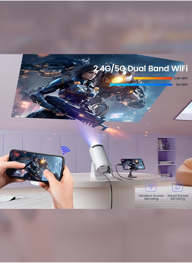 New X3 Smart Mini Portable Projector Android 11 WiFi6 Support 4K BT5.2 Projector 1920*1080P Home Cinema Pocket Projector