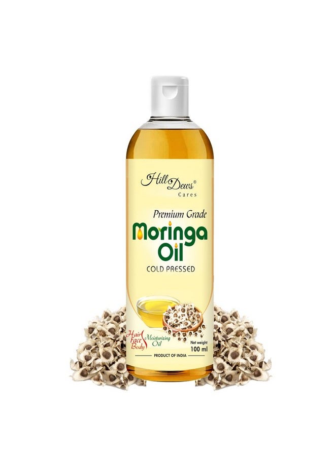 Moringa Seed Oil 100 Ml - Pure Unrefined Cold Pressed For Skin And Hair 100 Ml