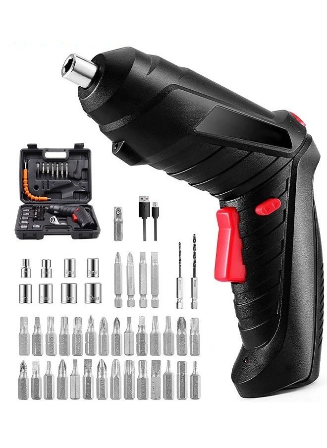 47-In-1 Rechargeable And Rotatable Cordless Electric Cordless Screwdriver Drill With Built-in LED,Cordless Screwdriver