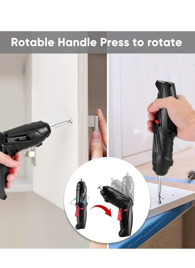 47-In-1 Rechargeable And Rotatable Cordless Electric Cordless Screwdriver Drill With Built-in LED,Cordless Screwdriver