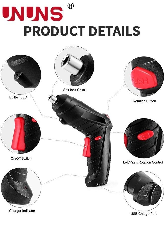 47-In-1 Rechargeable And Rotatable Cordless Electric Cordless Screwdriver Drill With Built-in LED,Cordless Screwdriver