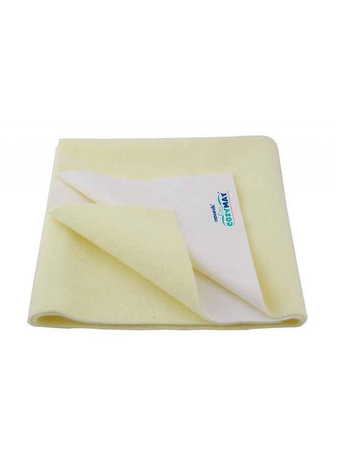 Dry Sheet Quick Waterproof Breathable Bed Protector & Crib Sheet (Size: 140Cm X 100Cm) Yellow, Large