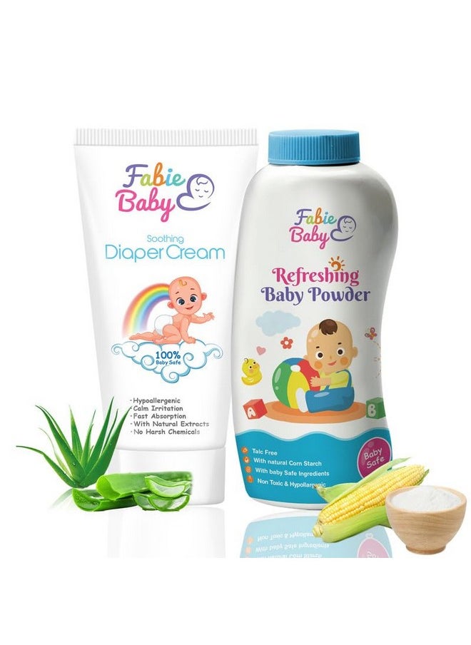 Bottom Duo, 100% Chemical Free Baby Cream With Talc Free Natural Baby Powder, Combo Offer, (Cream 100Ml + Powder 200Gm)