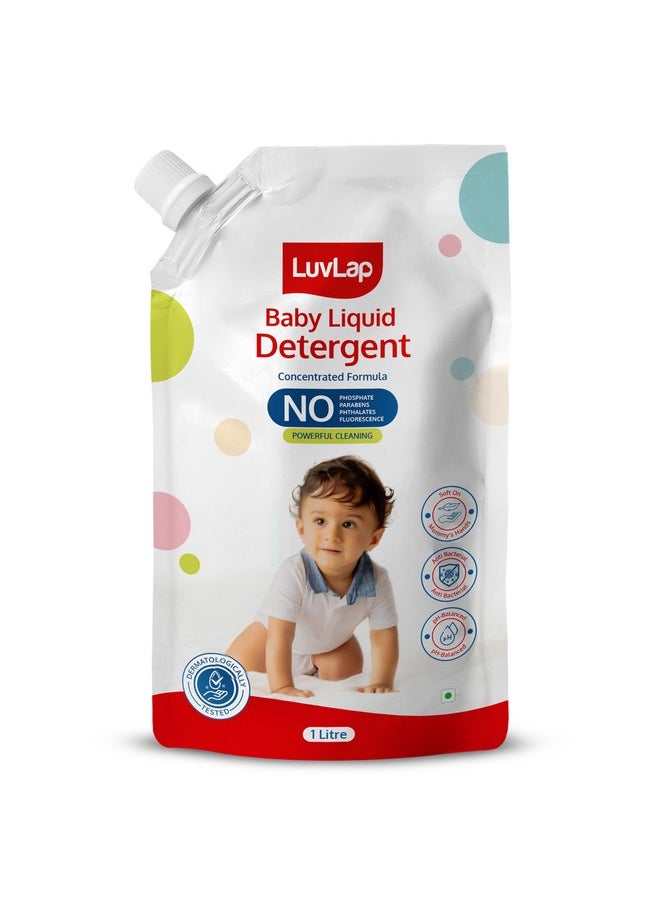 Baby Laundry Detergent Refill Pack- 1000Ml, Ph Balanced Dermatologically Tested Formula, No Harsh Chemicals, Safe For Mommy'S Hands & Baby'S Skin, Anti Bacterial, Enriched In Aloe Vera