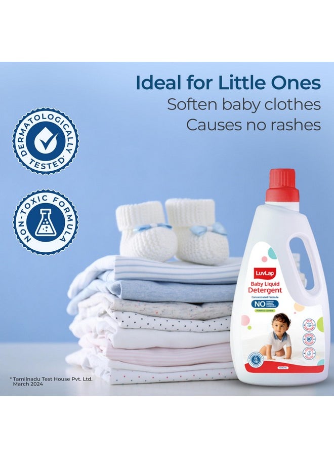 Baby Laundry Detergent 1000Ml, Ph Balanced Dermatologically Tested Formula, No Harsh Chemicals, Safe For Mommy'S Hands & Baby'S Skin, Anti Bacterial, Enriched In Aloe Vera, Softens Clothes