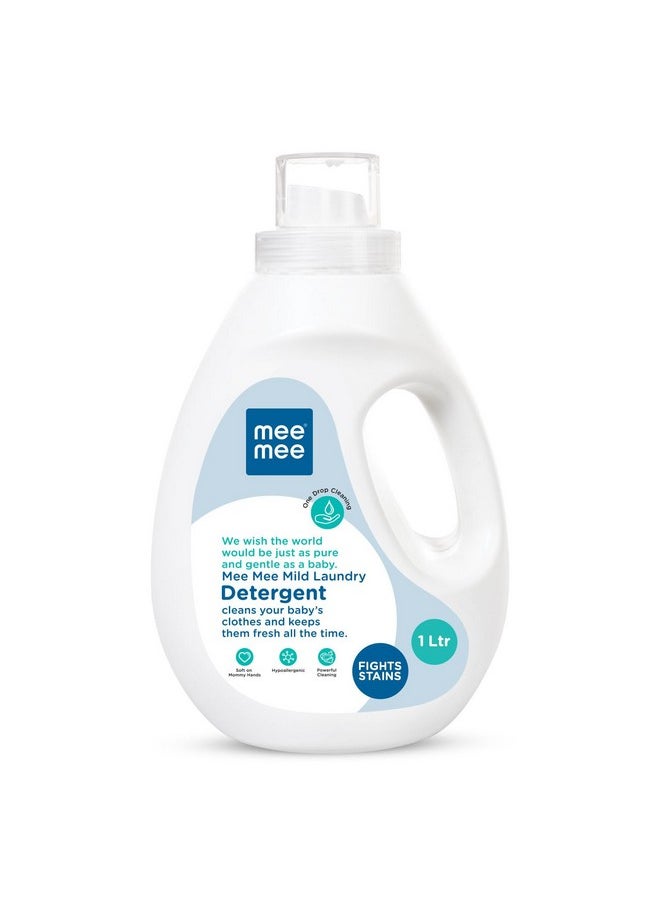 Mild Anti Bacterial Baby Liquid Laundry Detergent, Food Grade, Hypoallergenic Free, Soft On Hands (Bottle, 1 Litre)