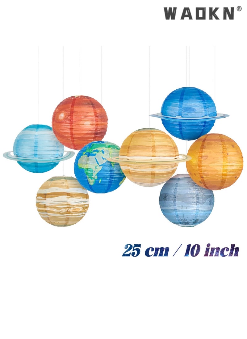 8 Pcs Space Paper Lanterns Planets Lanterns Out of This World Space Lanterns Hanging Planets Lanterns Hanging Solar System Lanterns for Kids Classroom Science Birthday Outer Space Party Decorations