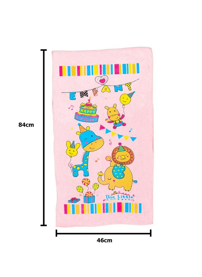 ® Towel For Newborn/Baby/Kids| Super Soft Baby Bath Towel Set For Infants/Bathing Accessories | (0-2 Years) (Pink & Lemon, Pack Of 2 (48 X 84Cm))