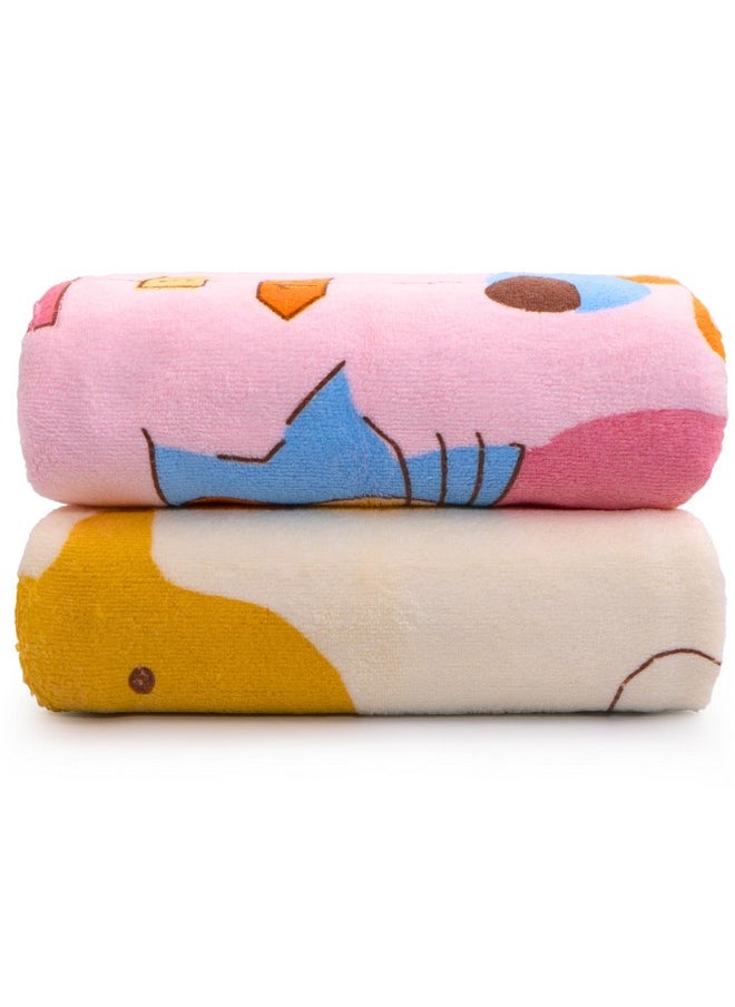 Microfiber Bath Towel For Kids |Women Bath Towel|Towels For Bath|Towel For Girls |Women Microfiber Bath Towels | Ideal For Bath, Travel, Gym, Beach, And Yoga | Carter | Pinkyellow (2)