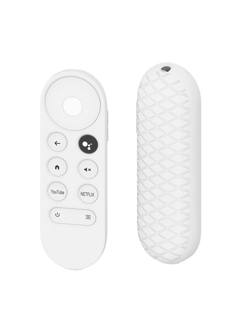 Suitable for Google Chromecast 2020 Remote Control Silicone Protective Cover Google TV Remote Control (White)