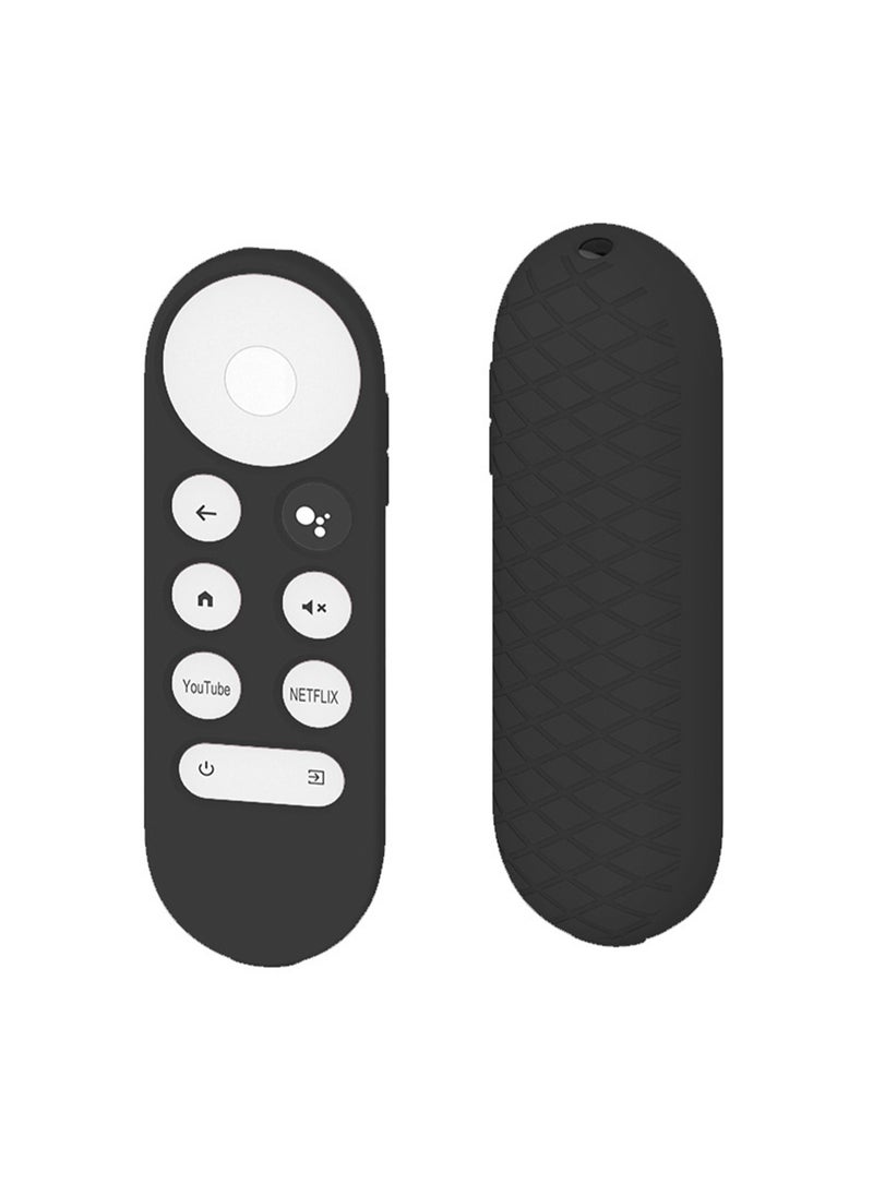 Suitable for Google Chromecast 2020 Remote Control Silicone Protective Cover Google TV Remote Control (Black)