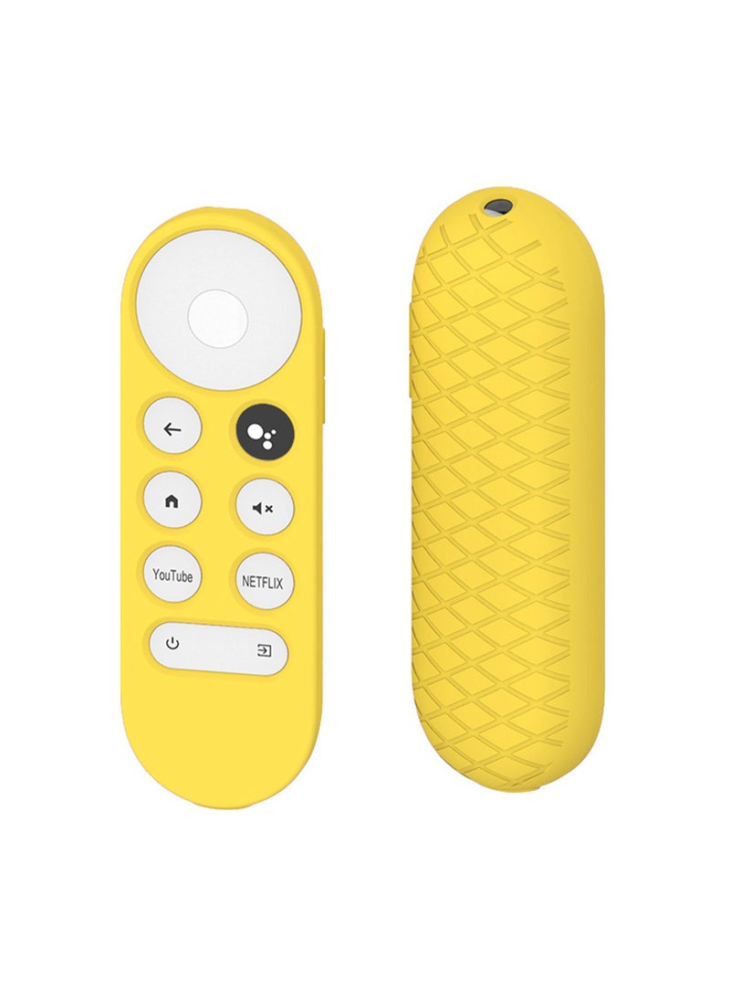 Suitable for Google Chromecast 2020 Remote Control Silicone Protective Cover Google TV Remote Control (Yellow)