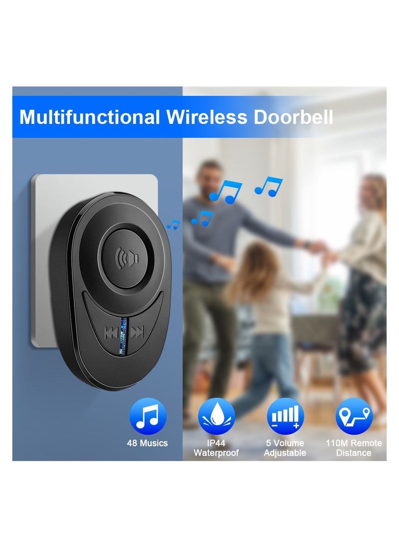 Wireless Doorbell Outdoor Waterproof Smart Home Door Bell Home Security Alarm