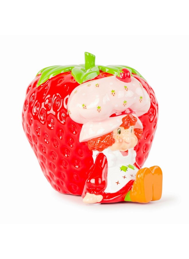 Strawberry Shortcake Ceramic Piggy Bank - Kids Room Decor & Coin Bank - Children'S Learning Resource