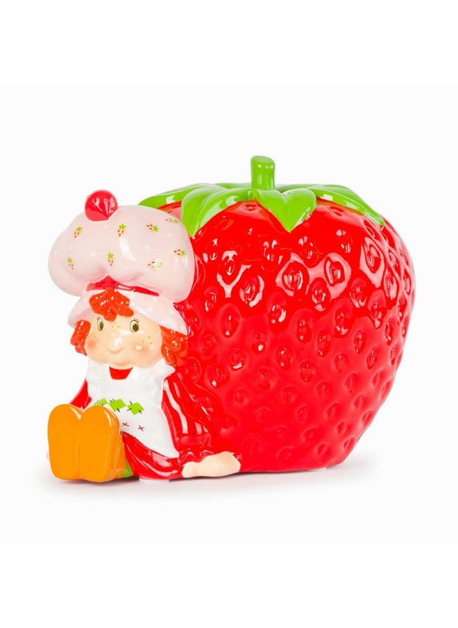 Strawberry Shortcake Ceramic Piggy Bank - Kids Room Decor & Coin Bank - Children'S Learning Resource